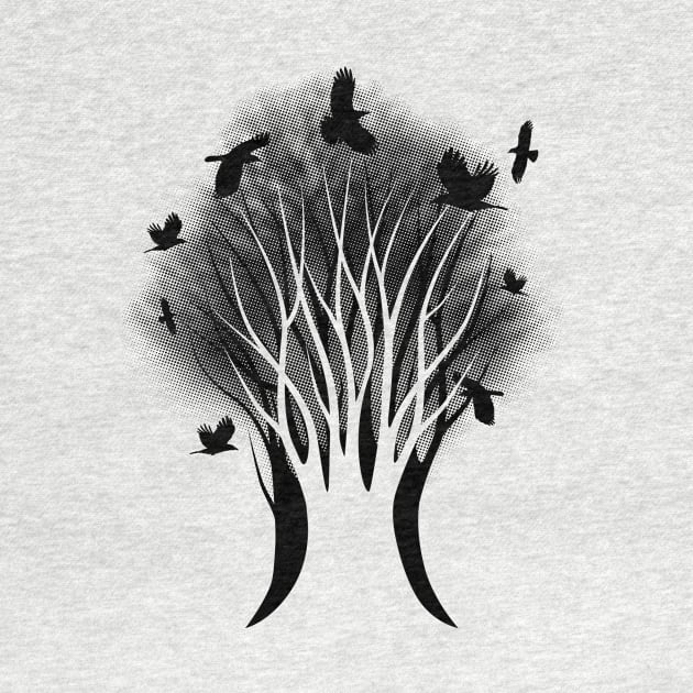 Tree of Crows by goldengallery